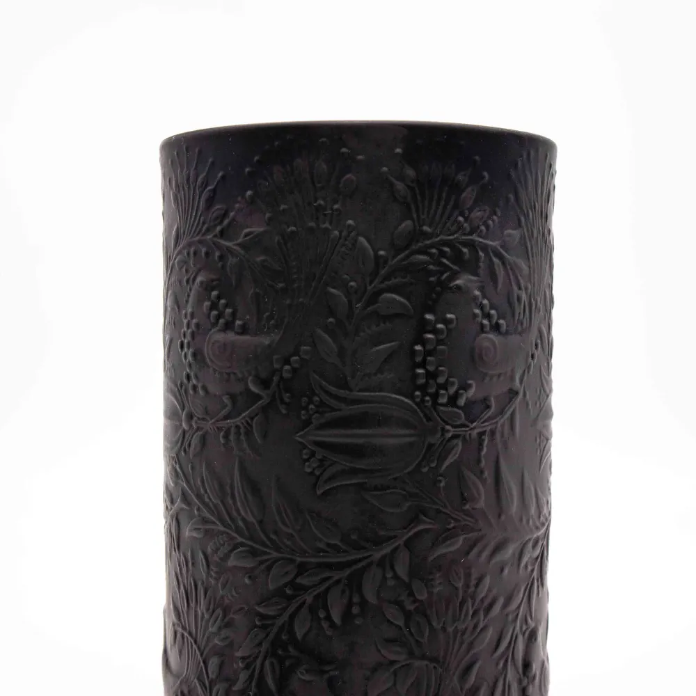Vintage Porzellanvase von Bjorn Wiinblad für Rosenthal Studio Line schwarz