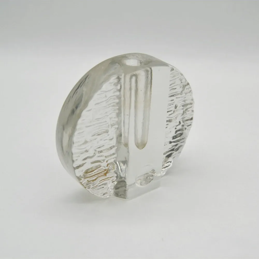 Vintage Solifleur Glasvase mit Relief