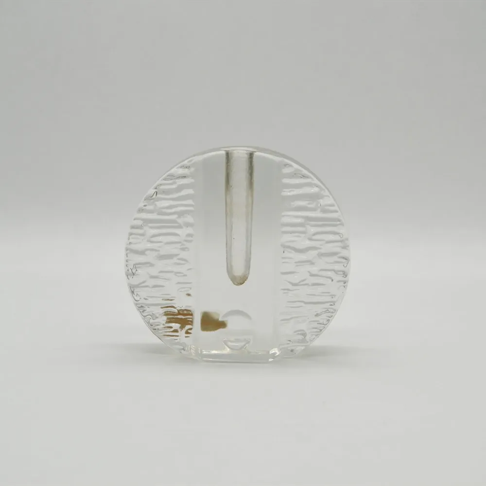 Vintage Solifleur Glasvase mit Relief