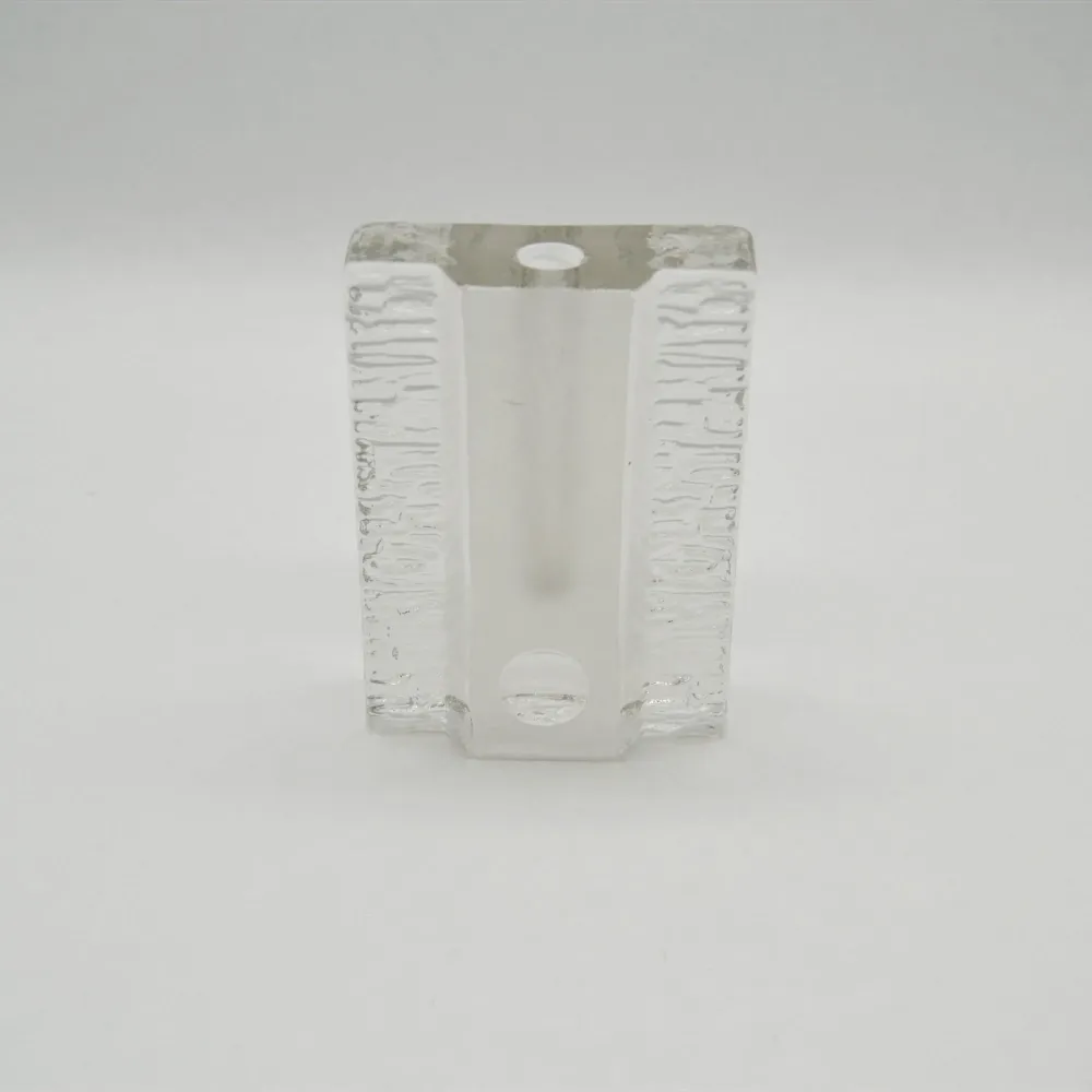 Vintage Solifleur Glasvase mit Relief