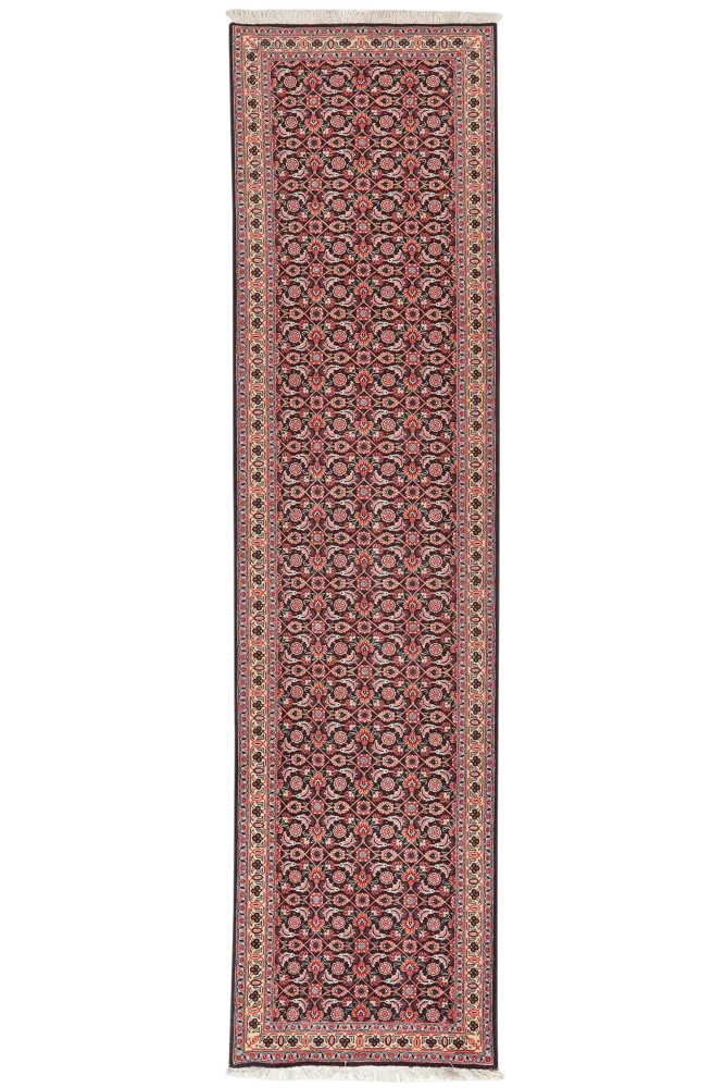 Vintage Tabriz Teppich bunt Naturmotive 289x71cm
