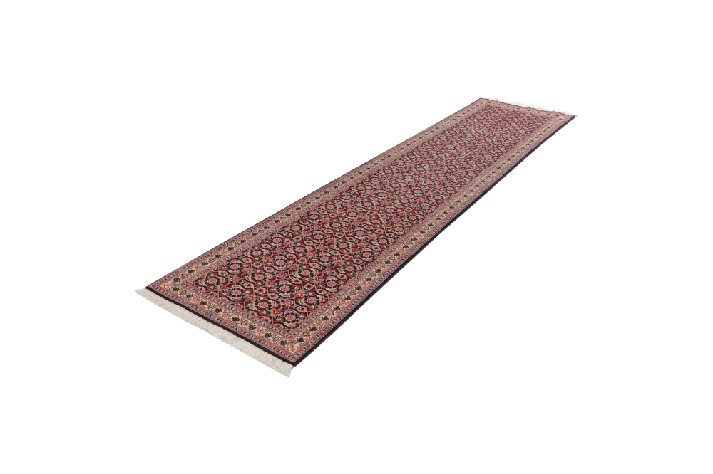 Vintage Tabriz Teppich bunt Naturmotive 289x71cm