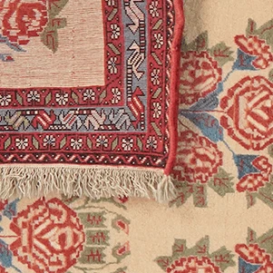 Vintage Teppich Afshar 274x87cm bunt Naturmotive