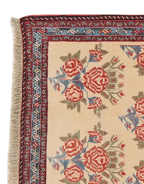 Vintage Teppich Afshar 274x87cm bunt Naturmotive
