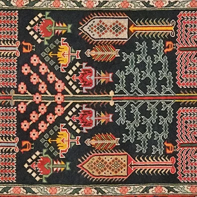 Vintage Teppich Bakhtiar bunt 384x92cm