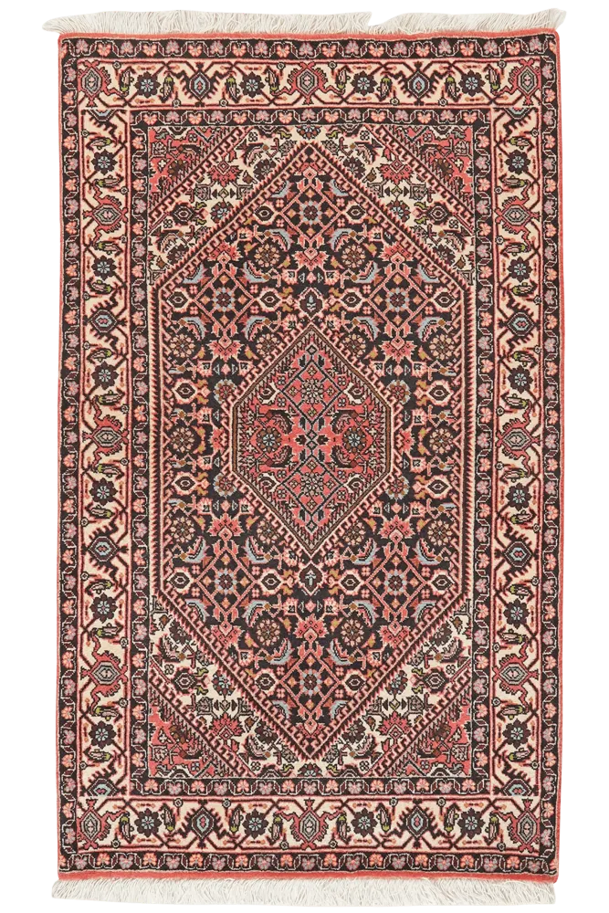 Vintage Teppich Bidjar Zandjan 140x82cm Bunt Naturinspirierte Motive