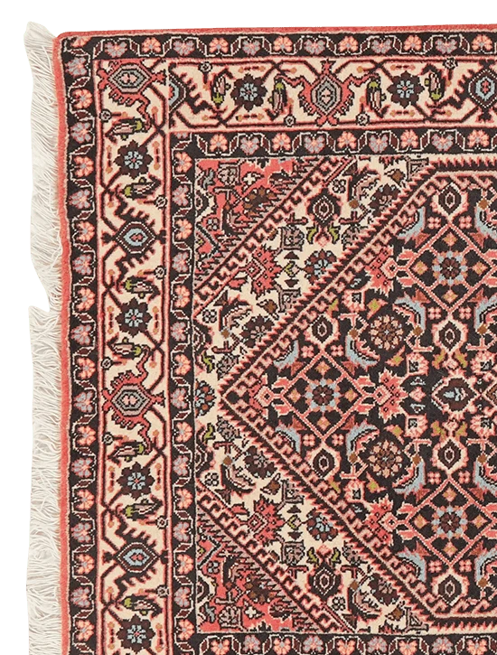 Vintage Teppich Bidjar Zandjan 140x82cm Bunt Naturinspirierte Motive