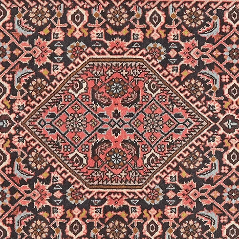 Vintage Teppich Bidjar Zandjan 140x82cm Bunt Naturinspirierte Motive