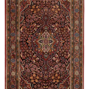 Vintage Teppich Djozan 214x130cm bunt Naturmotive
