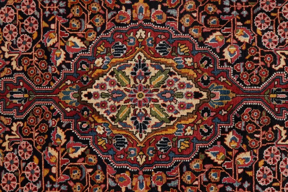 Vintage Teppich Djozan 214x130cm bunt Naturmotive