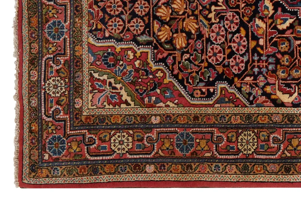 Vintage Teppich Djozan 214x130cm bunt Naturmotive