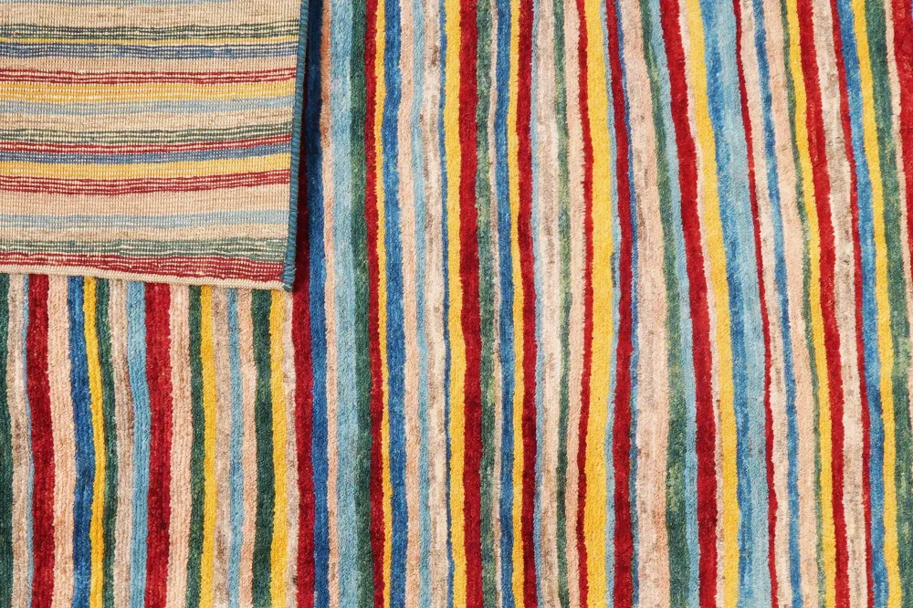 Vintage Teppich Gabbeh Sonnat 150x150cm Bunt Naturinspirierte Motive