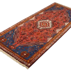 Vintage Teppich Gashgai 200x87cm bunt Naturmotiv