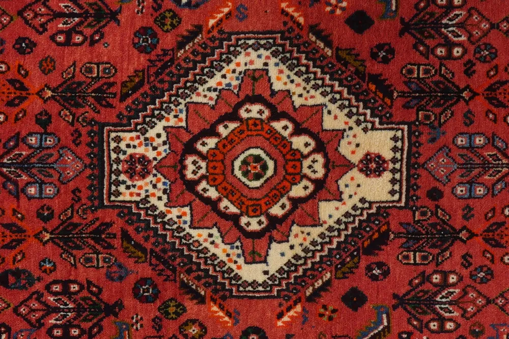 Vintage Teppich Gashgai 200x87cm bunt Naturmotiv