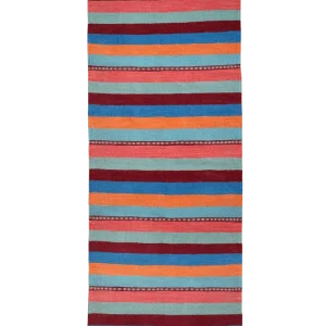 Vintage Teppich Kelim Gashgai bunt 195x61cm