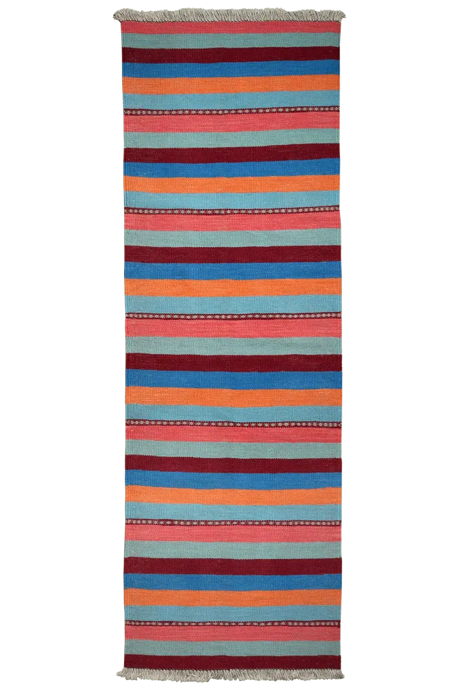 Vintage Teppich Kelim Gashgai bunt 195x61cm