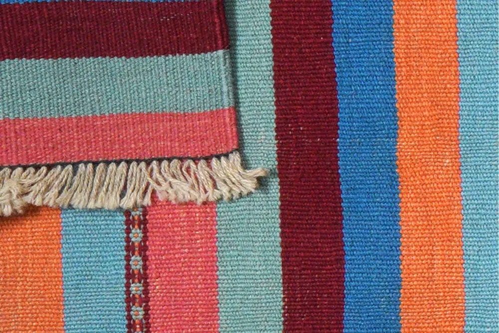 Vintage Teppich Kelim Gashgai bunt 195x61cm