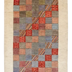 Vintage Teppich Rizbaf 247x147cm bunt