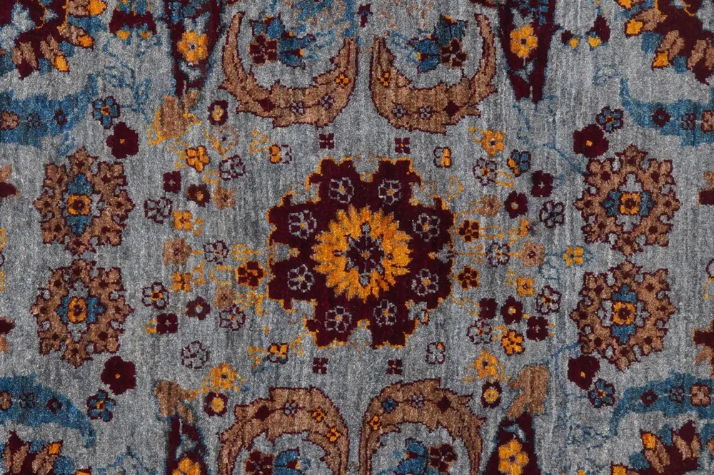 Vintage Teppich Rizbaf 292x193cm bunt Naturmotive
