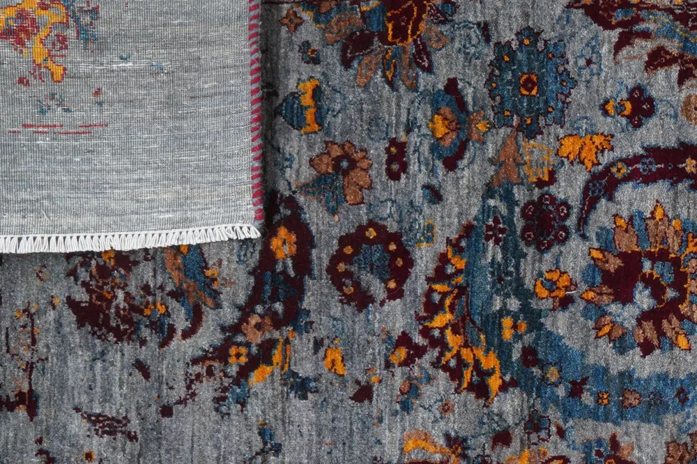 Vintage Teppich Rizbaf 292x193cm bunt Naturmotive