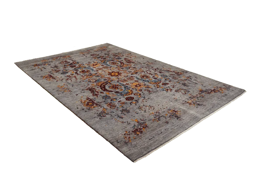 Vintage Teppich Rizbaf 292x193cm bunt Naturmotive