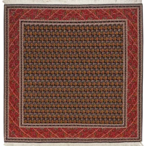 Vintage Teppich Tabriz 50 Raj bunt Naturmotive 202x200cm