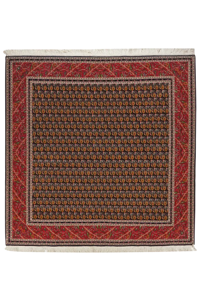 Vintage Teppich Tabriz 50 Raj bunt Naturmotive 202x200cm