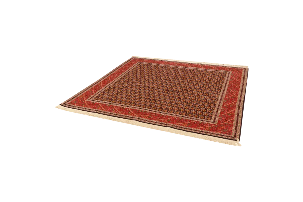 Vintage Teppich Tabriz 50 Raj bunt Naturmotive 202x200cm