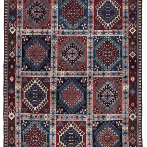 Vintage Teppich Yalameh 146x101cm Bunt Naturinspirierte Motive