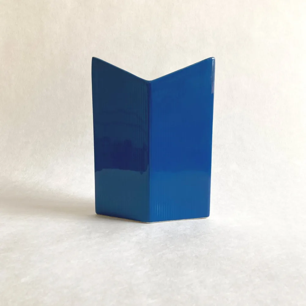 Vintage Vase Asa blau Memphis Style