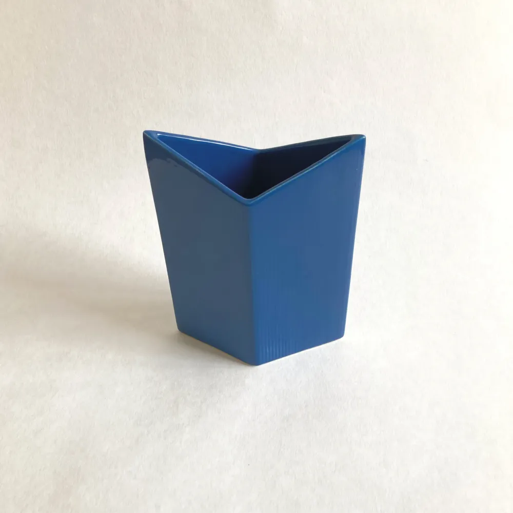 Vintage Vase Asa blau Memphis Style