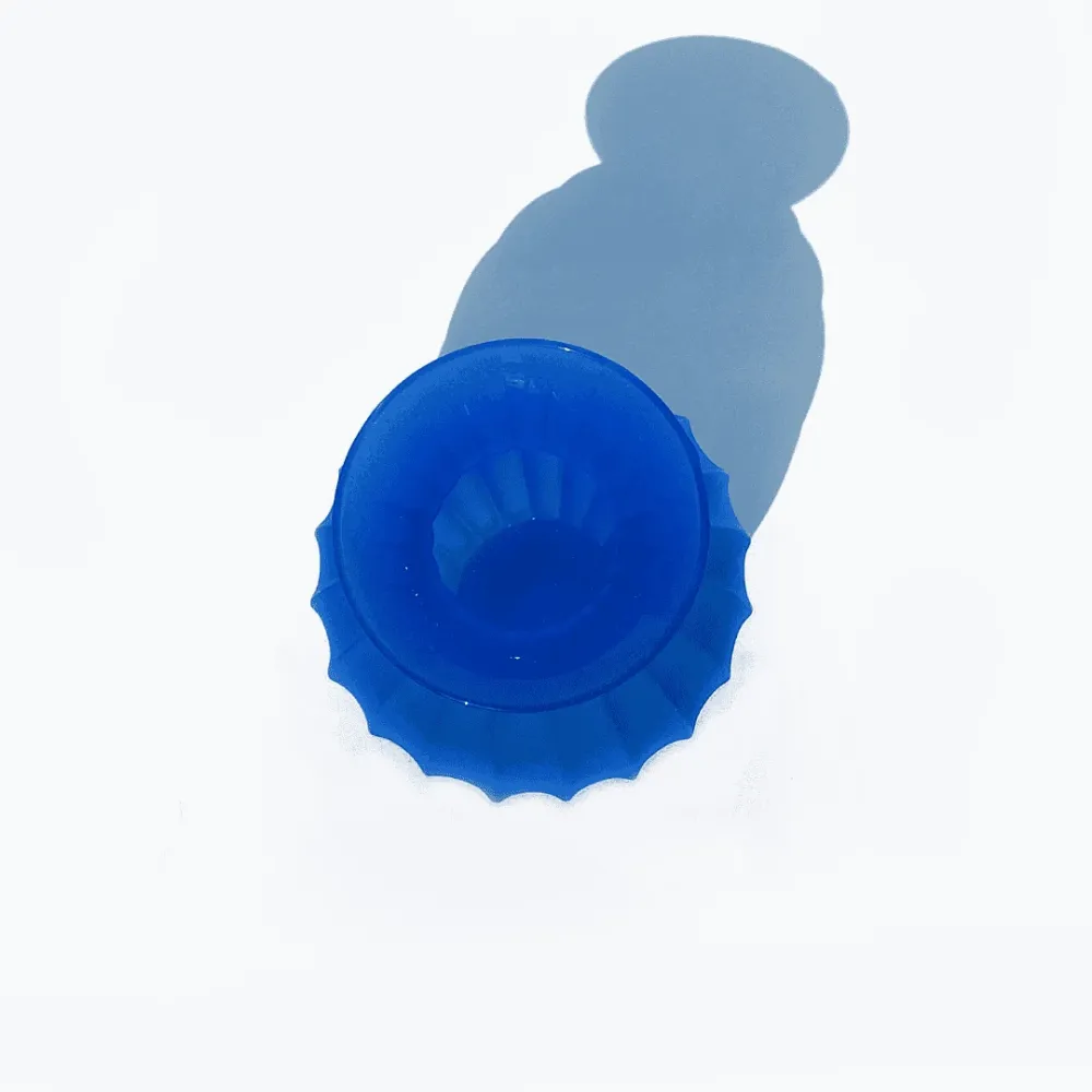 Vintage Vase Facettes Blau