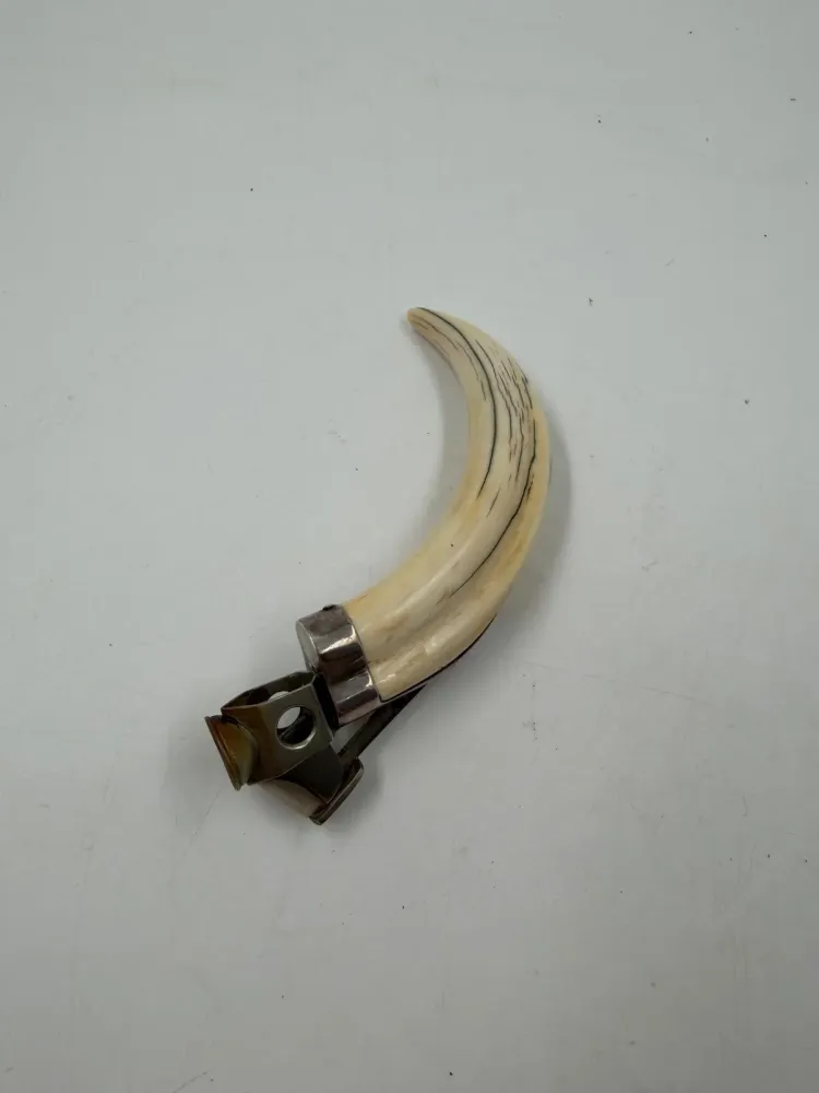 Vintage Zigarrenschneider mit Eberhorn-Griff seltenes Sammlerstück