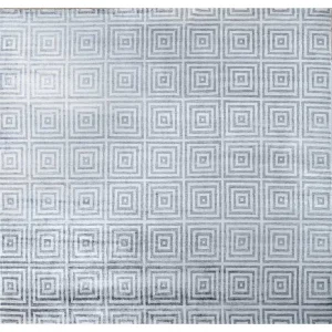Viskose Teppich quadratisch - 345 x 345 cm - silber