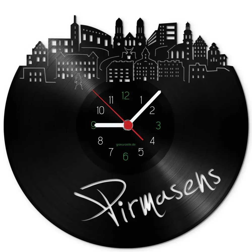 Wanduhr aus Vinyl Skyline Pirmasens