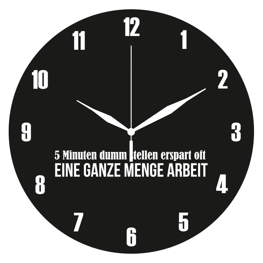 Wanduhr „Dumm stellen“