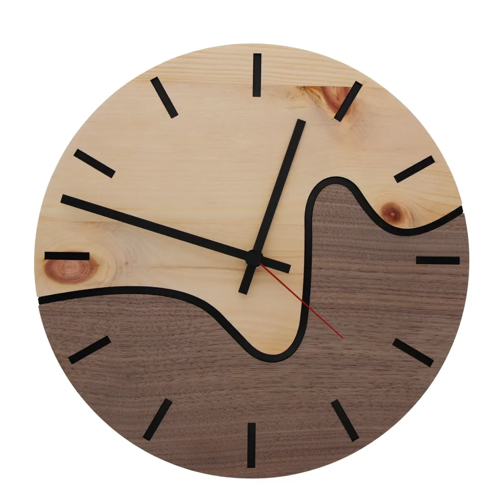 Wanduhr Linie - Holzwanduhr