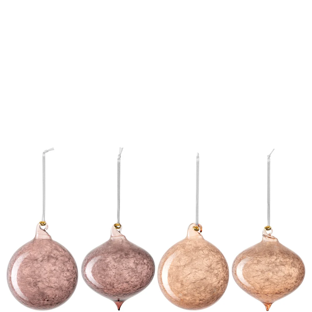 Weihnachtsbaumkugeln AUTENTICO 4er-Set 8 cm • LEONARDO