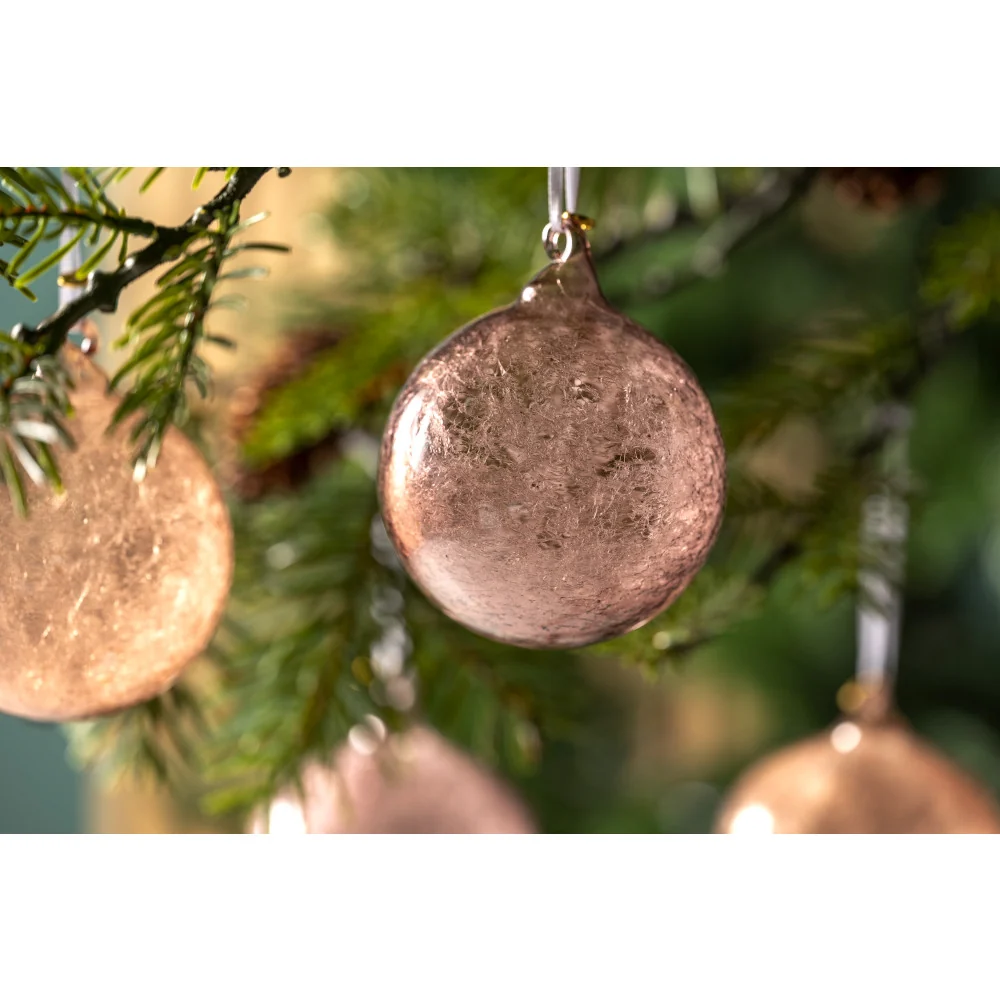Weihnachtsbaumkugeln AUTENTICO 4er-Set 8 cm • LEONARDO