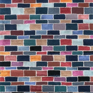 Wollteppich - 165 x 105 cm - mehrfarbig