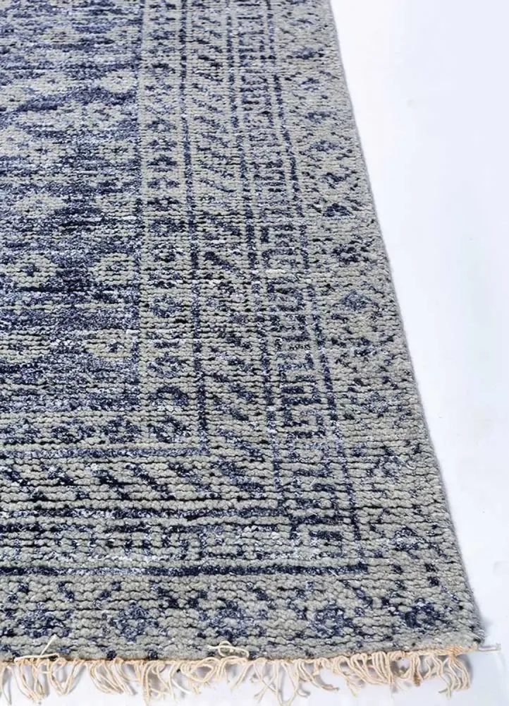 Wollteppich - 240 x 150 cm - blau