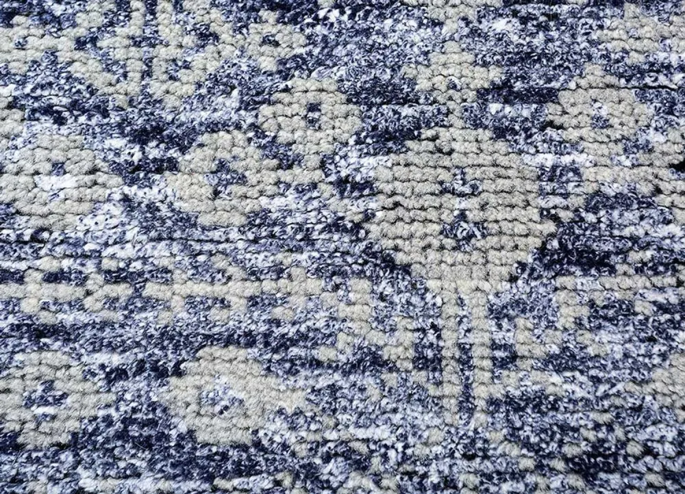 Wollteppich - 240 x 150 cm - blau