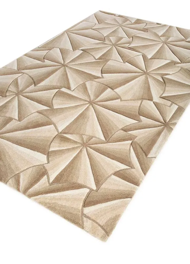 Wollteppich - 240 x 150 cm - gold