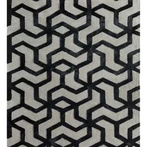 Wollteppich - 240 x 150 cm - grau