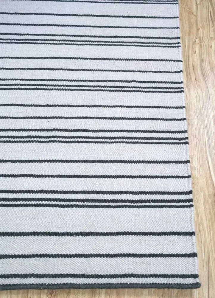 Wollteppich - 240 x 150 cm - hellgrau