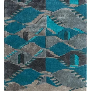 Wollteppich - 240 x 150 cm - mehrfarbig