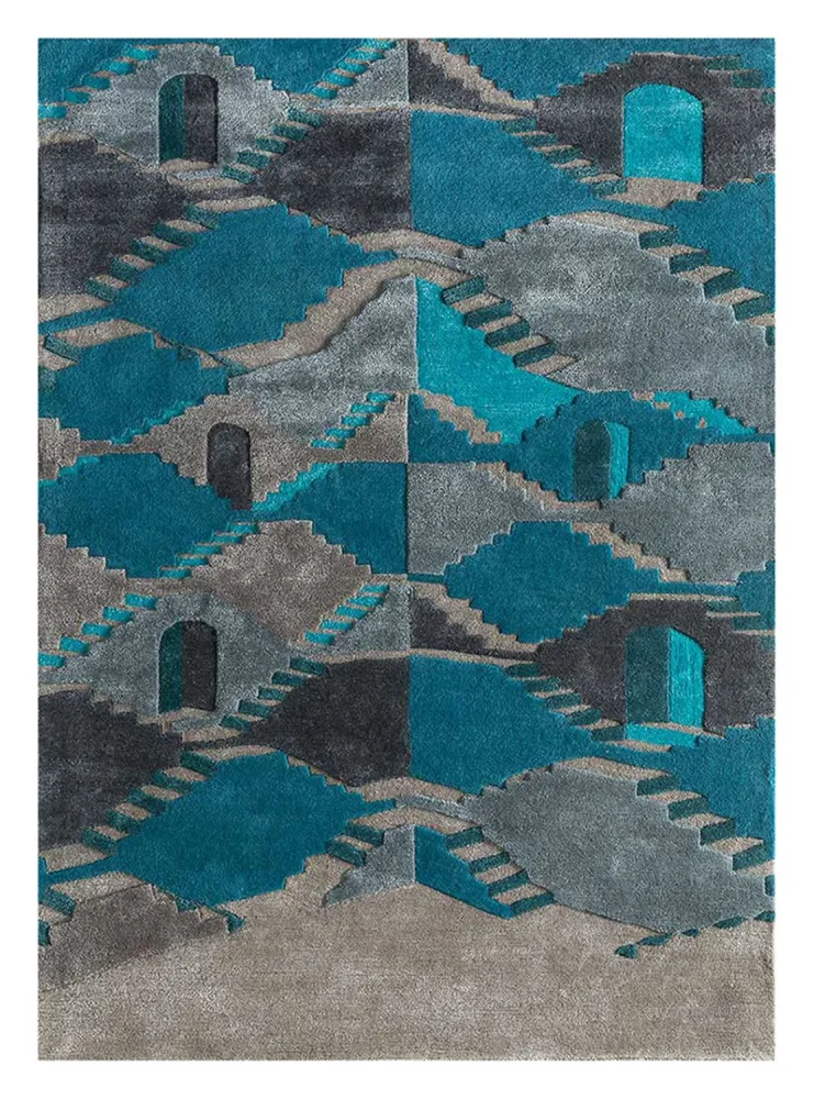 Wollteppich - 240 x 150 cm - mehrfarbig