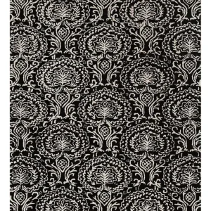 Wollteppich - 240 x 150 cm - schwarz-weiß