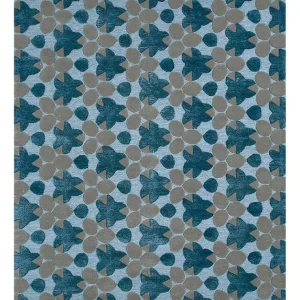 Wollteppich - 240 x 170 cm - blau