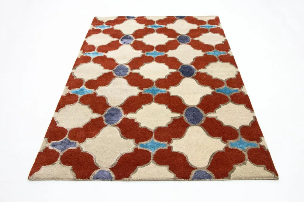 Wollteppich 243 x 153 cm Teppich Wohnzimmer